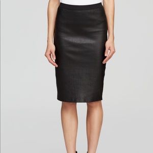 Helmut Lang black plonge leather skirt 6 Medium